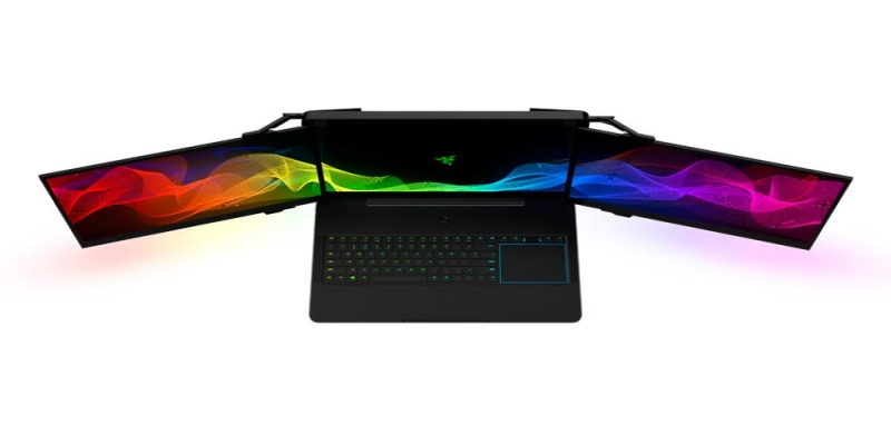 نسخه اولیه لپ تاپ گیمینگ ریزر دارای ۳ صفحه نمایش تاشو است
