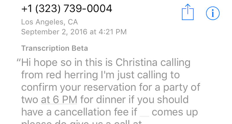 Voicemail Transcription